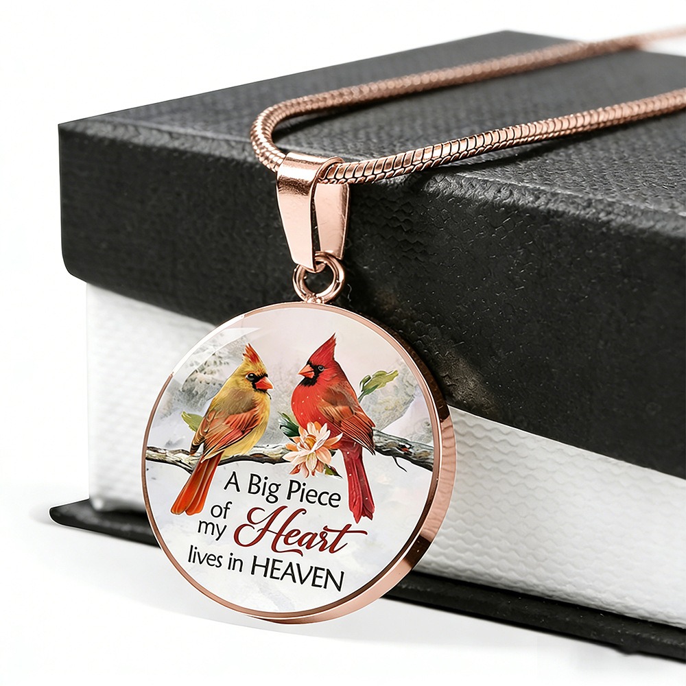 Personalized photo angel wing heart necklace with a custom image in the pendant