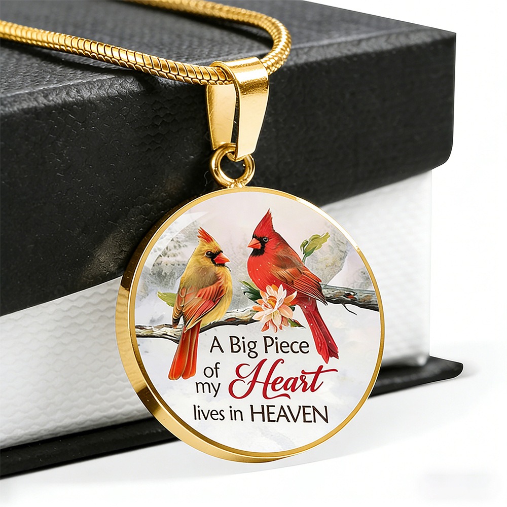 Personalized photo angel wing heart necklace with a custom image in the pendant