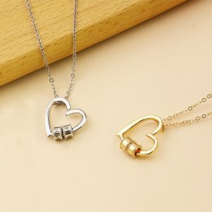 Heart and bead details in two finishes