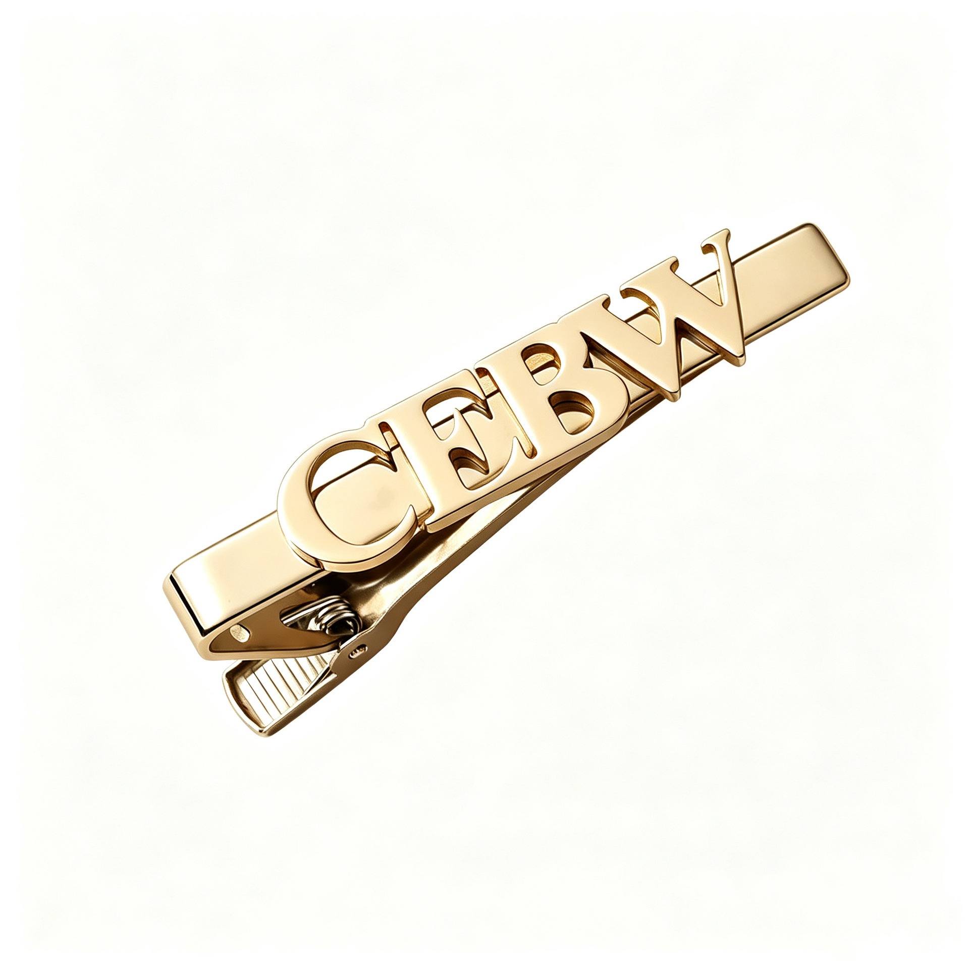 Stainless steel side bangs hair clip with a custom cutout name