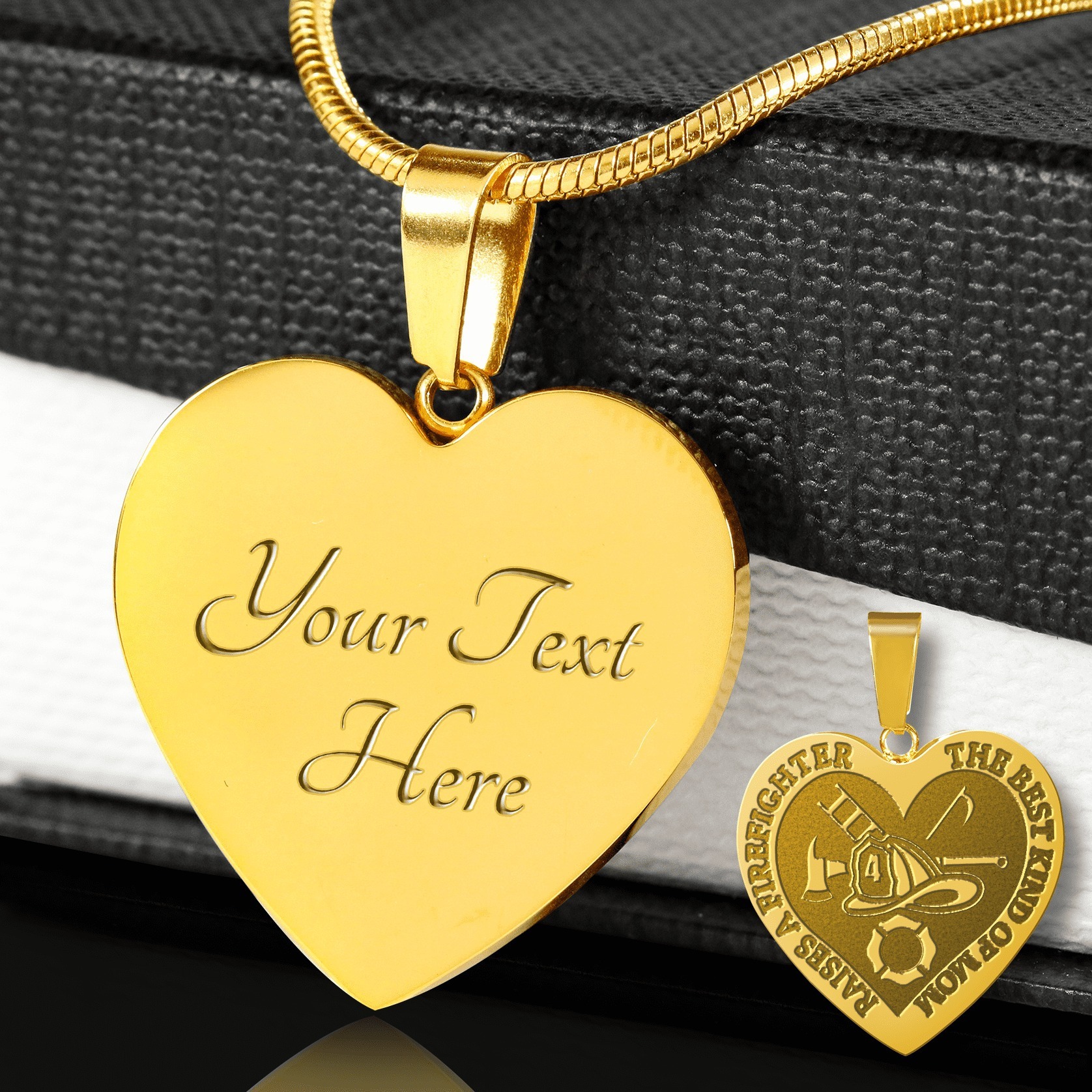 Personalized photo angel wing heart necklace with a custom image in the pendant