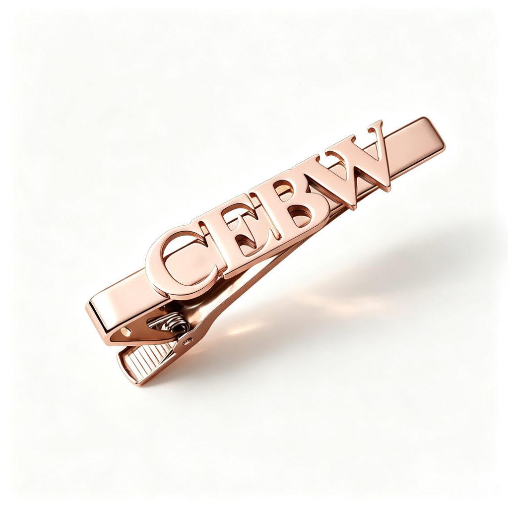 Stainless steel side bangs hair clip with a custom cutout name