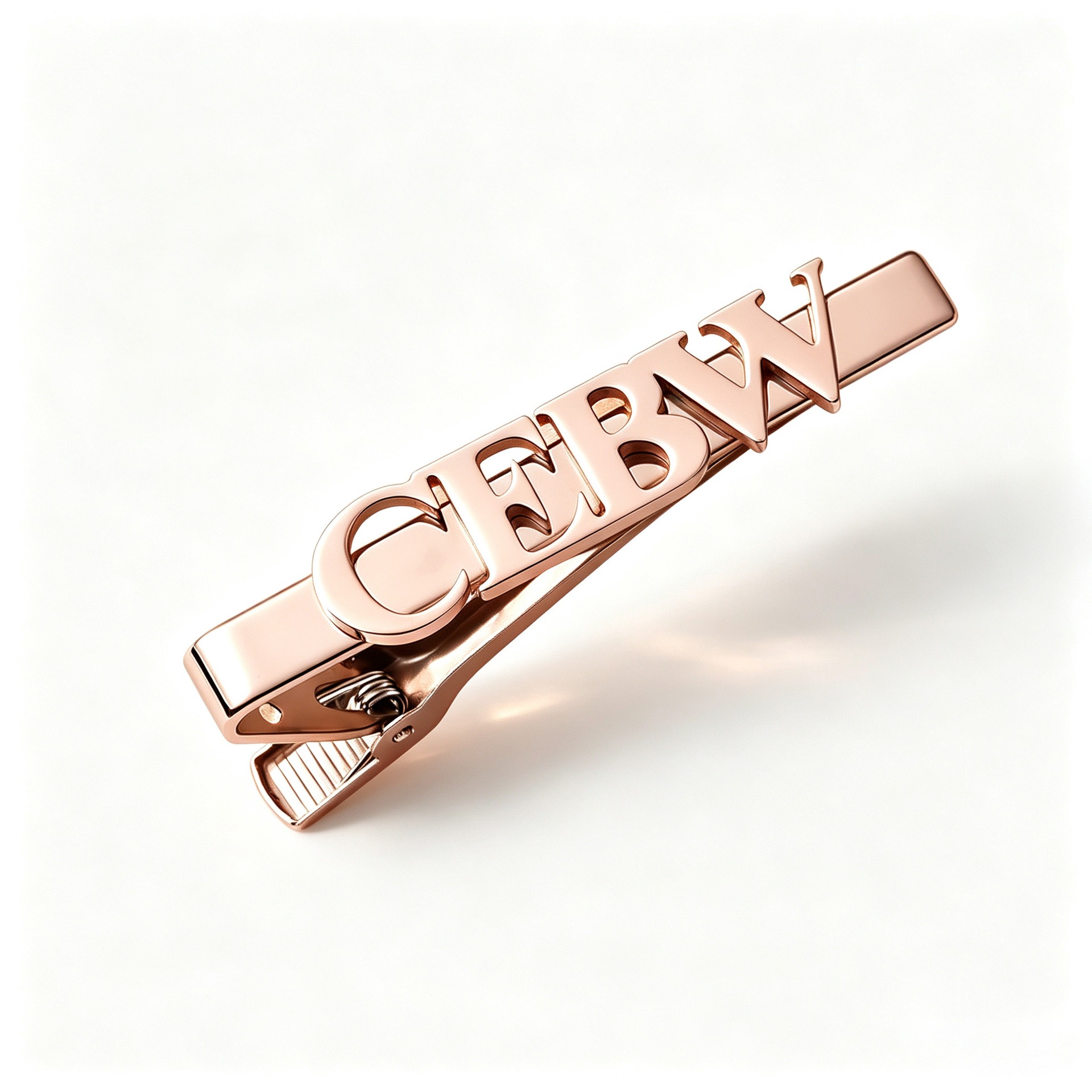 Stainless steel side bangs hair clip with a custom cutout name